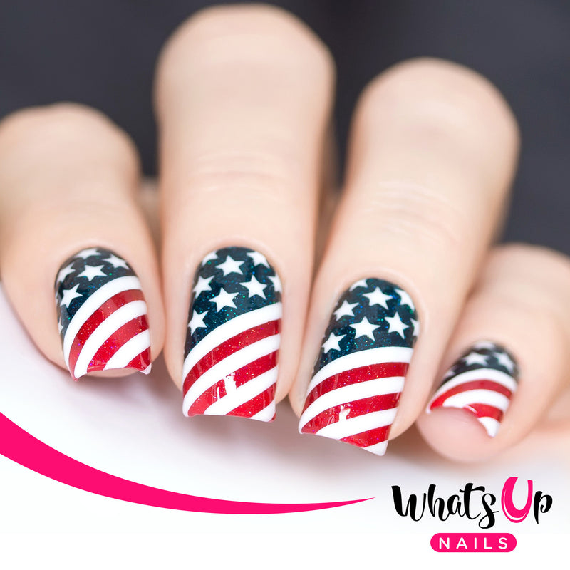 Whats Up Nails - American Flag Stencils