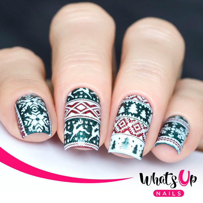 Whats Up Nails - B003 Sweater Weather Stamping Plate