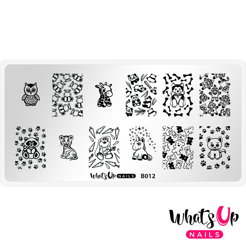 Whats Up Nails - B012 Plushie Pals Stamping Plate