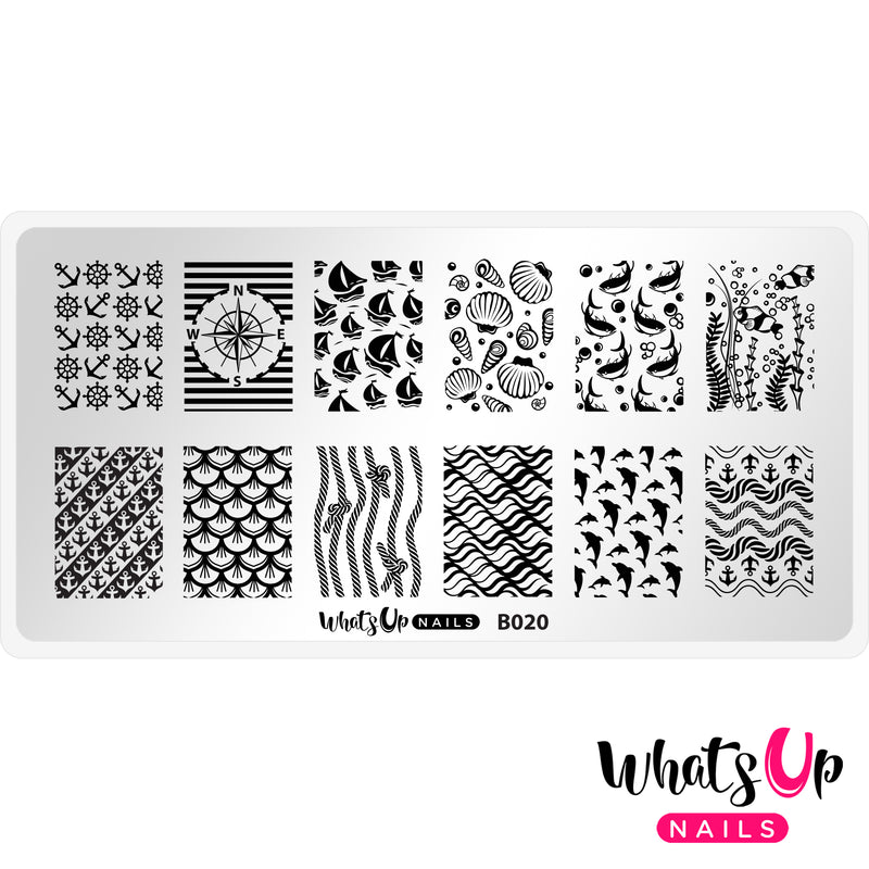 Whats Up Nails - B020 Take Me to the Sea Stamping Plate