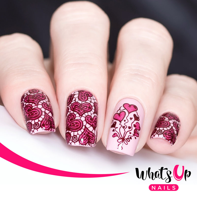 Whats Up Nails - Stamping Starter Kit (B024, Hotter than Red, Magnified Stamper)