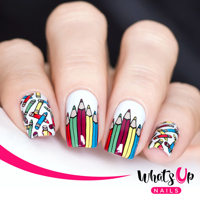Whats Up Nails - B030 School's In Session Stamping Plate
