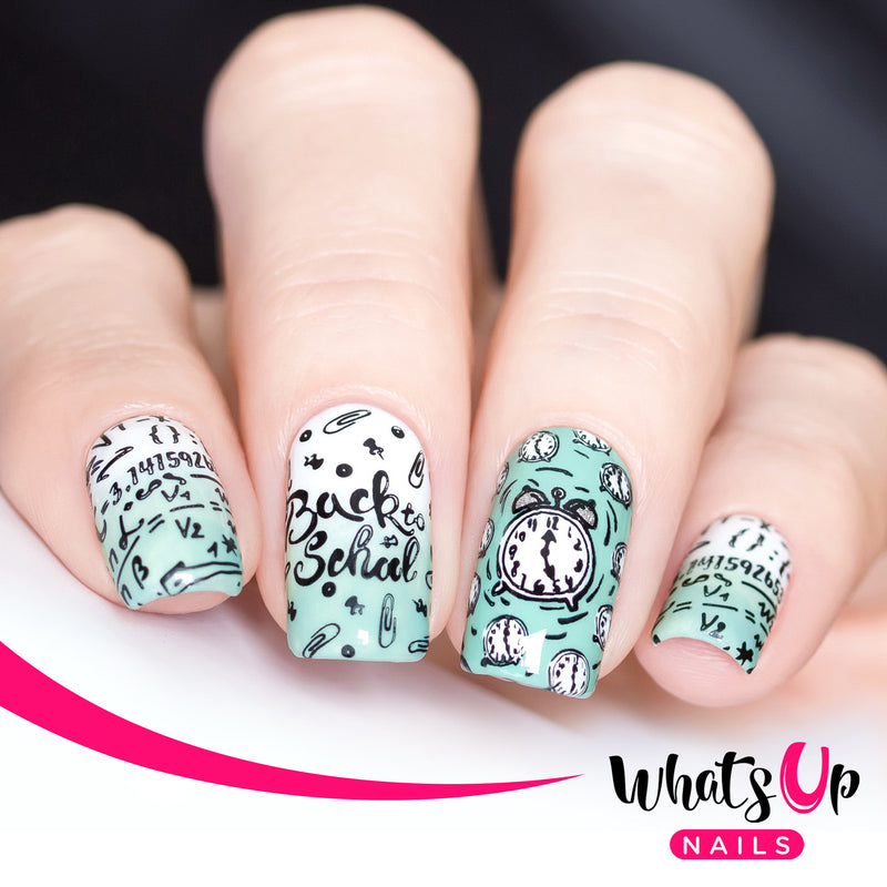 Whats Up Nails - B030 School's In Session Stamping Plate