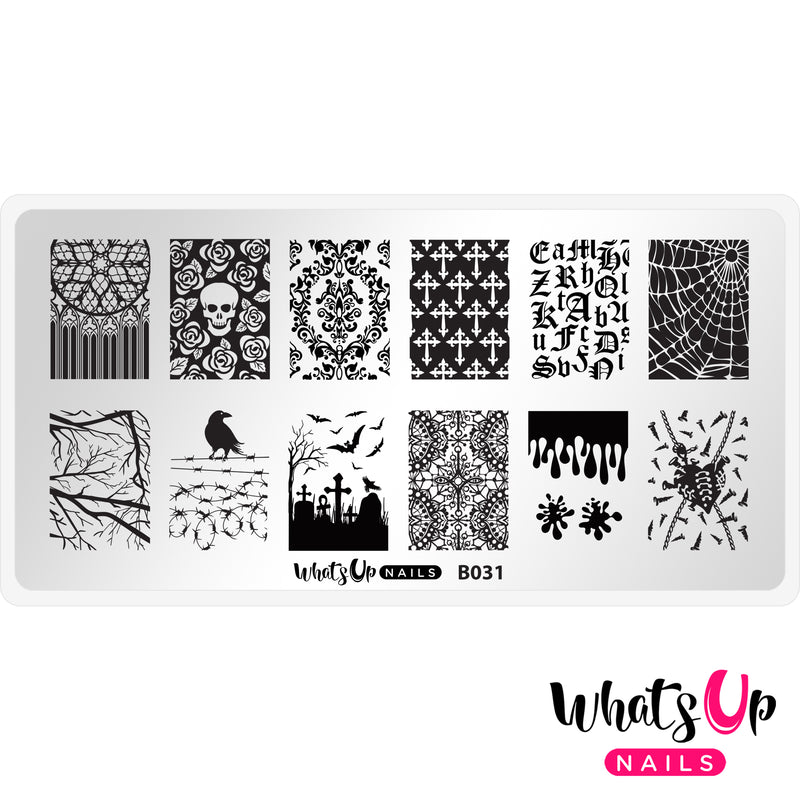Whats Up Nails - B031 Gothic Affection Stamping Plate