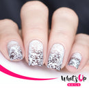 Whats Up Nails - B032 Floral Swirls Stamping Plate