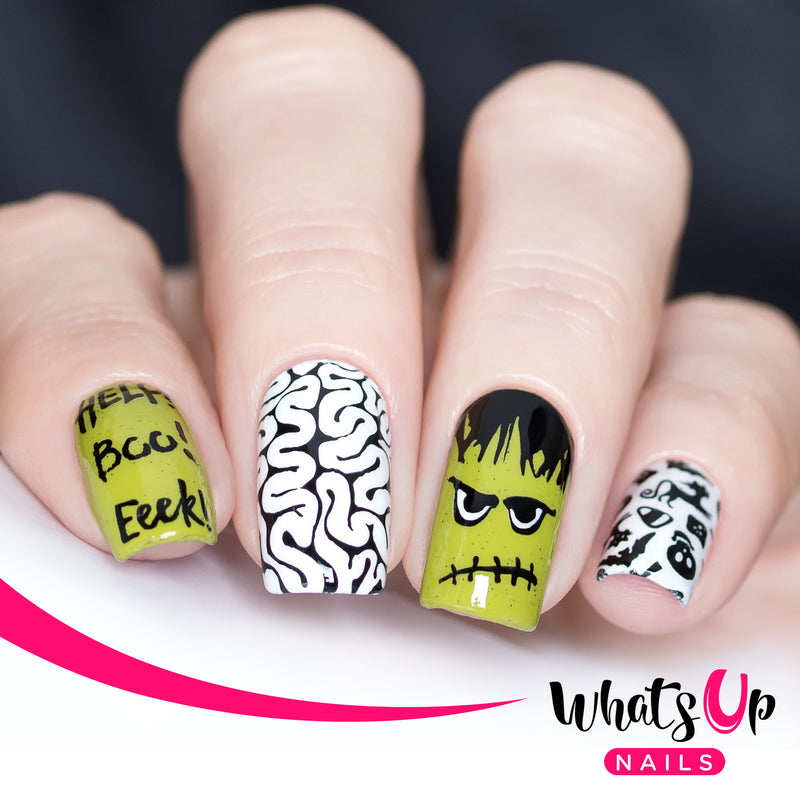 Whats Up Nails - B036 Eeks and Screams Stamping Plate