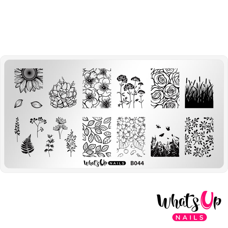 Whats Up Nails - B044 From Ground Comes Life Stamping Plate