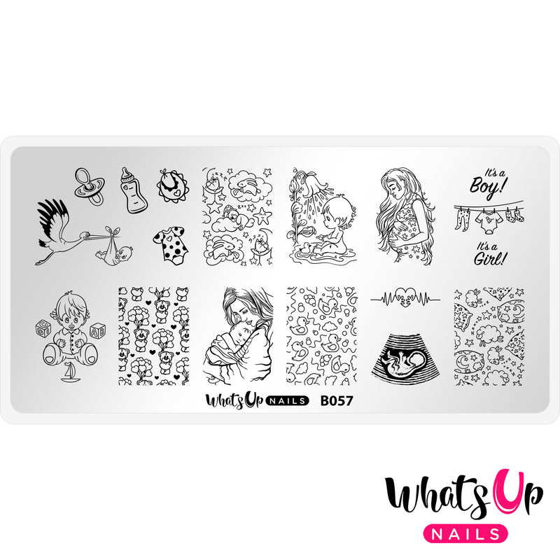Whats Up Nails - B057 The Gift of Life Stamping Plate