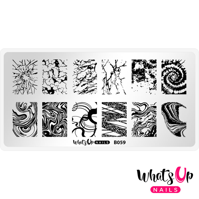 Whats Up Nails - B059 Thirsty Texture Stamping Plate