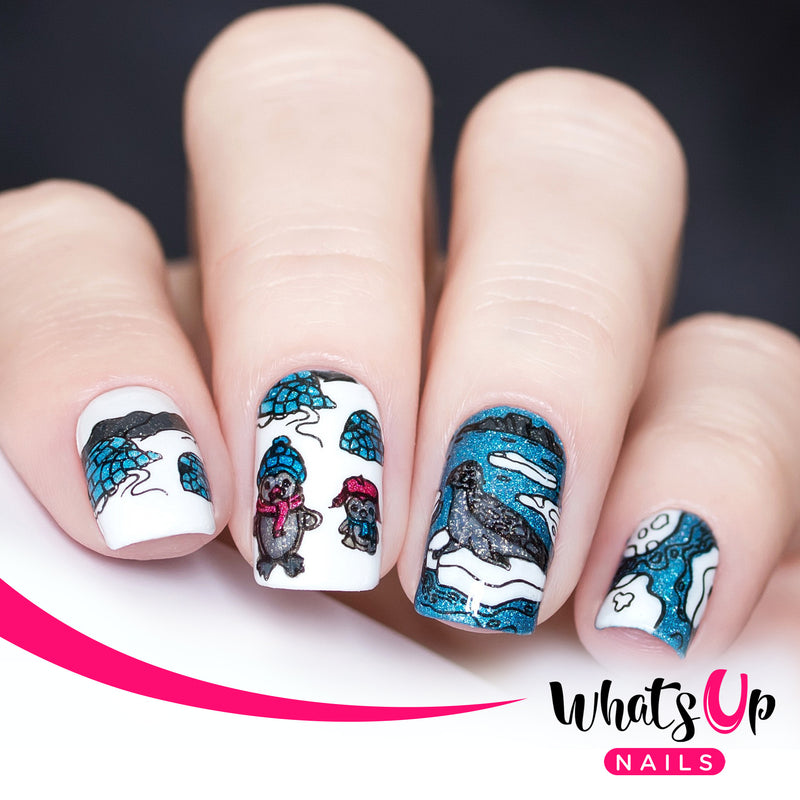 Whats Up Nails - B065 Winter Flurryland Stamping Plate
