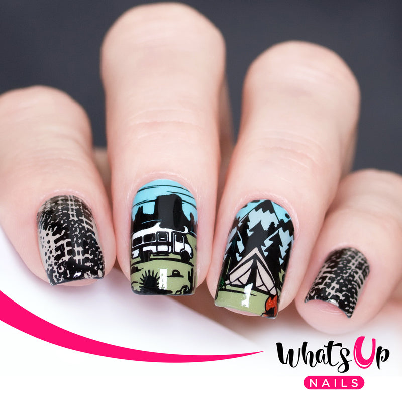 Whats Up Nails - B070 Campfire Stories Stamping Plate