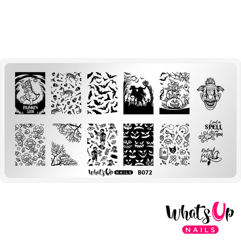 Whats Up Nails - B072 No Clowning Around Stamping Plate