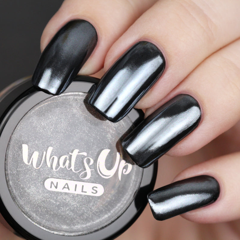 Whats Up Nails - Black Chrome Powder (Discontinued)