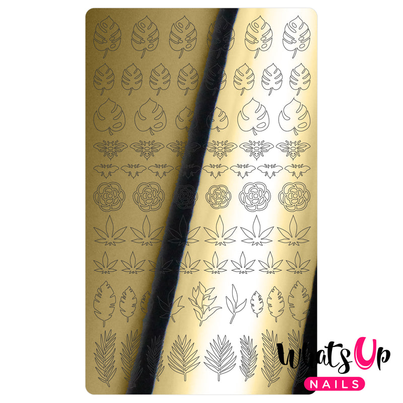 Whats Up Nails - Botanical Garden Stickers (Gold) - Daily Charme Collaboration