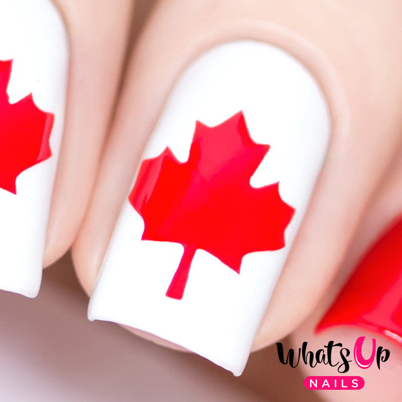 Whats Up Nails - Canadian Flag Stencils