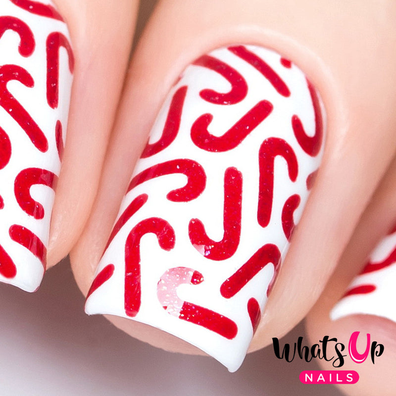 Whats Up Nails - Candy Canes Stencils