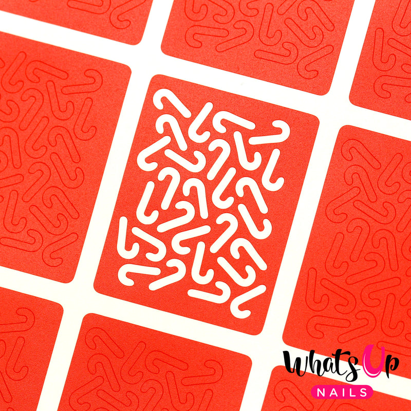 Whats Up Nails - Candy Canes Stencils