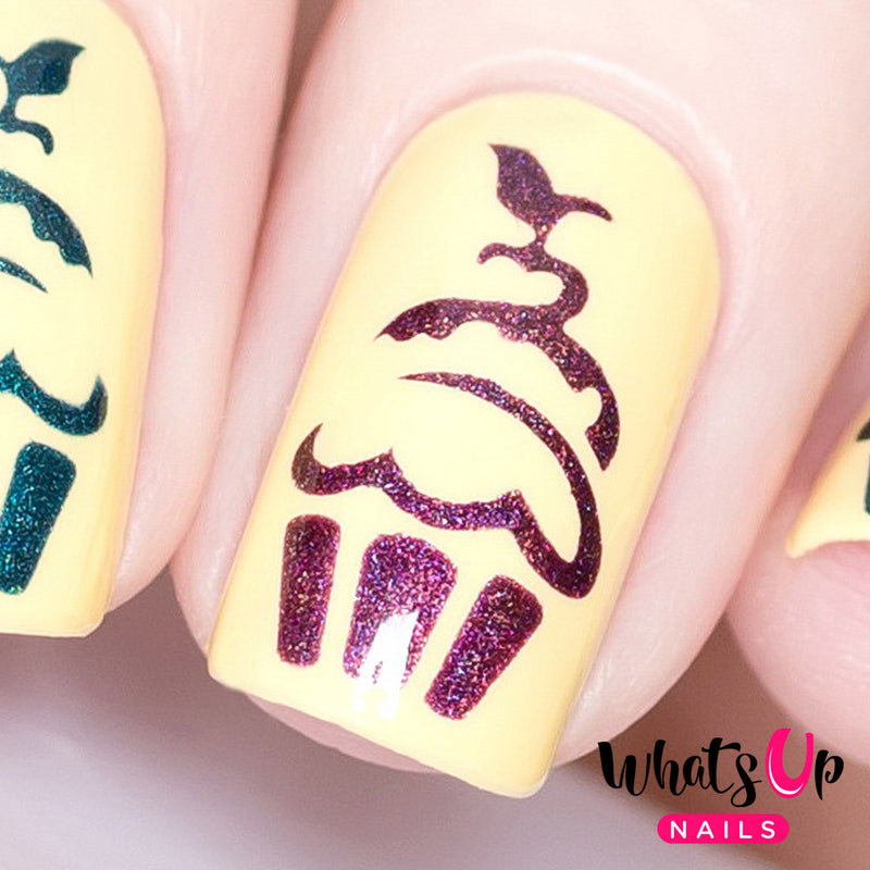 Whats Up Nails - Cupcake Stencils