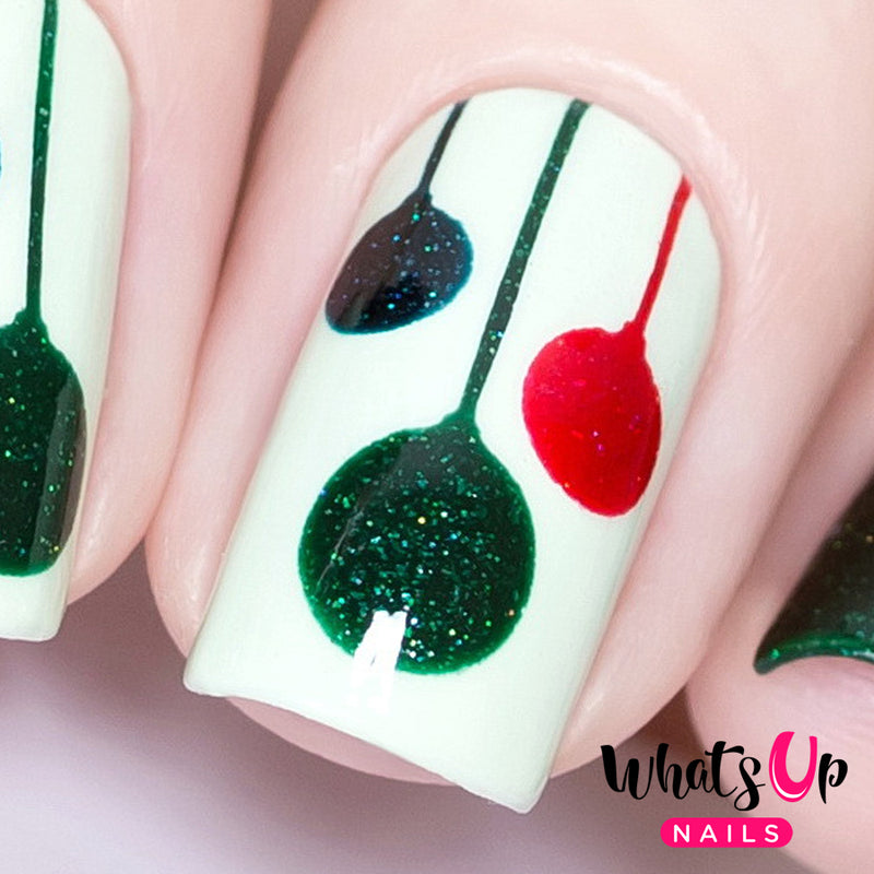 Whats Up Nails - Festive Globes Stencils