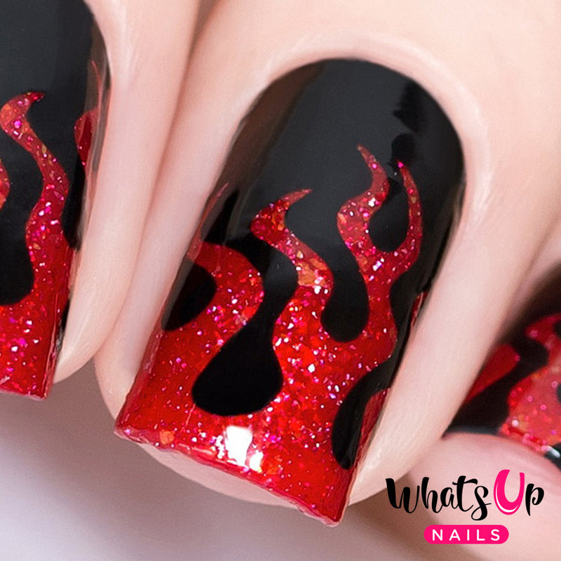 Whats Up Nails - Fire Stencils