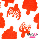 Whats Up Nails - Fire Stencils