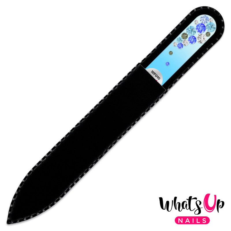 Whats Up Nails - Glass Nail File Bubbles Color Sapphire