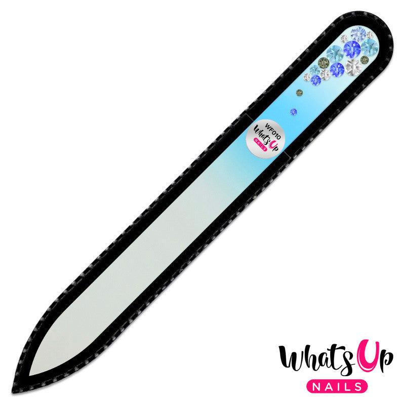 Whats Up Nails - Glass Nail File Bubbles Color Sapphire