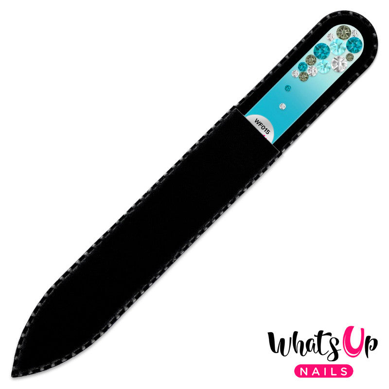 Whats Up Nails - Glass Nail File Bubbles Color Turquoise