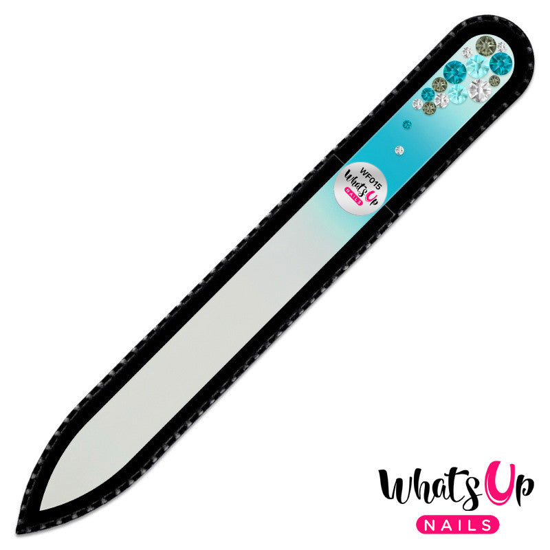 Whats Up Nails - Glass Nail File Bubbles Color Turquoise