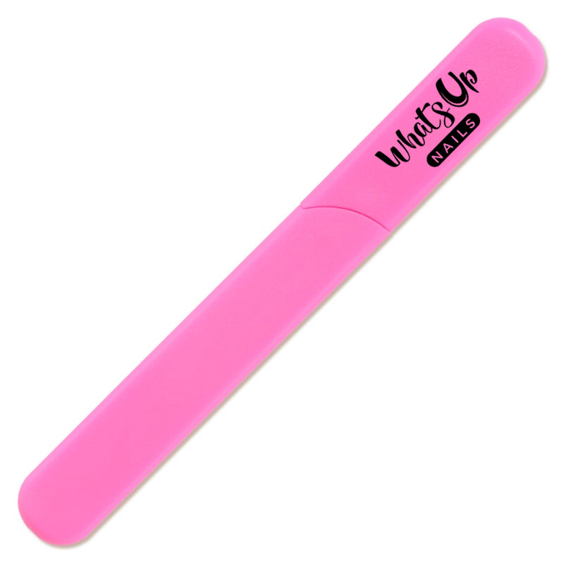 Whats Up Nails - Glass Nail File in Pink Hard Case