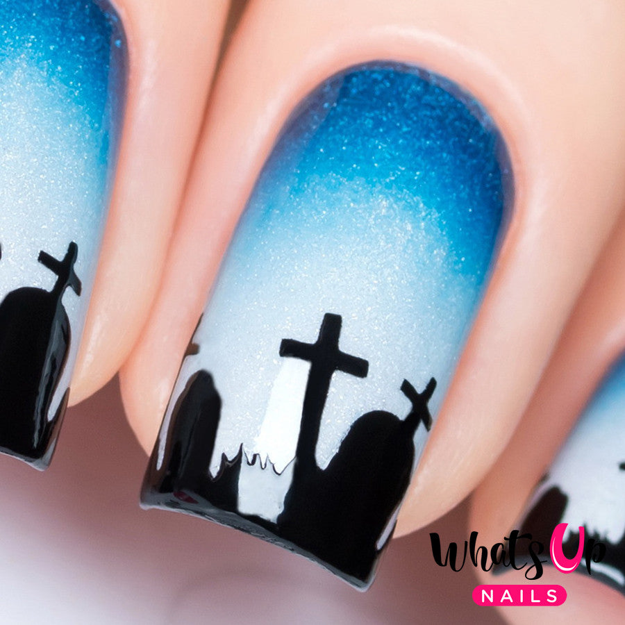 Midnight Graveyard Nail Inspiration
