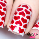 Whats Up Nails - Heart Lines Stencils