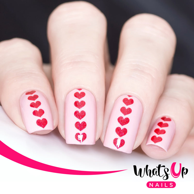 Whats Up Nails - Heart Stack Stencils