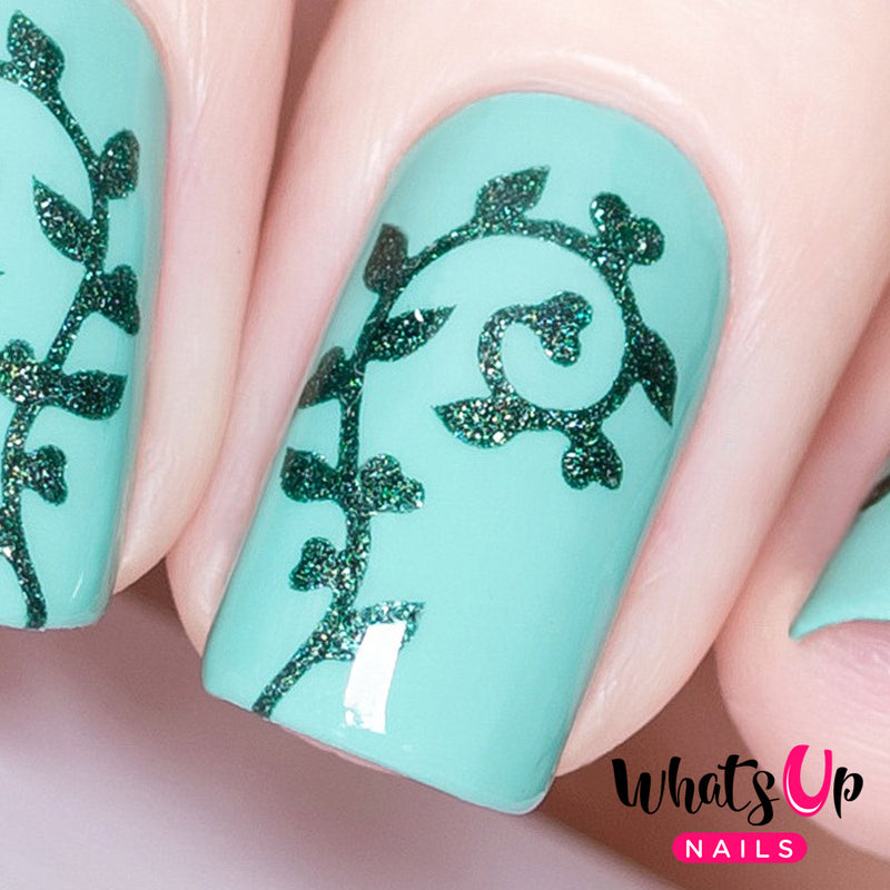 Whats Up Nails - Heart Vine Stencils