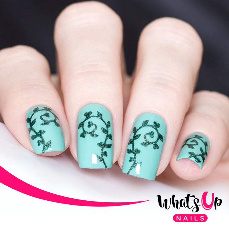 Whats Up Nails - Heart Vine Stencils