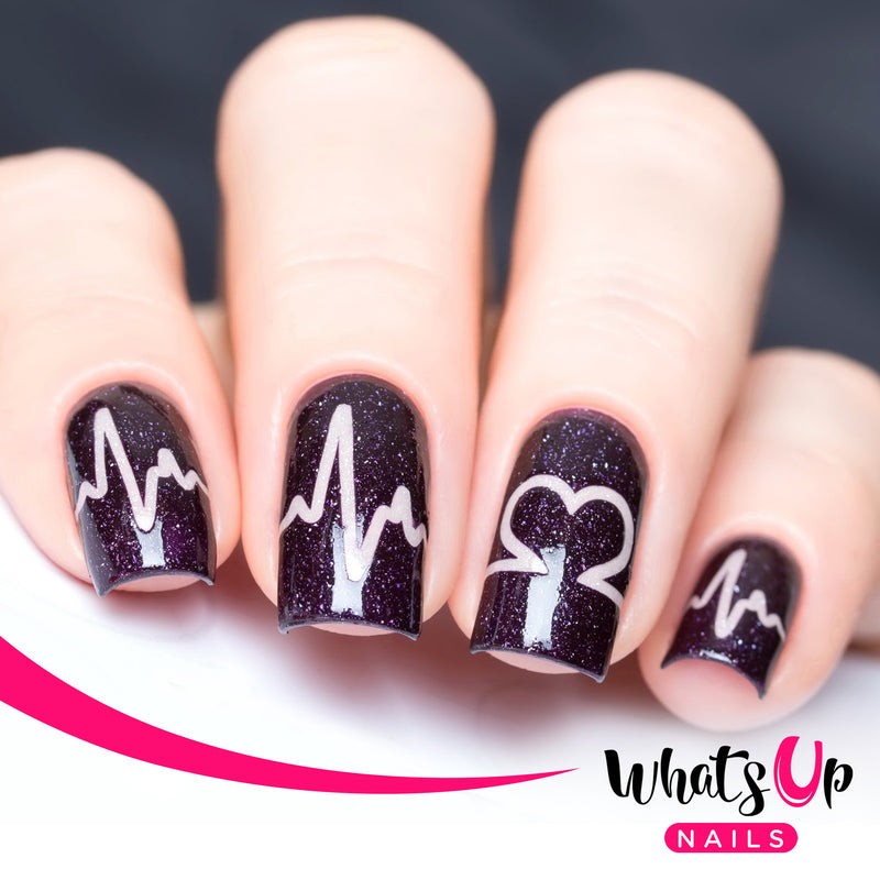 Whats Up Nails - Heartbeat Stencils