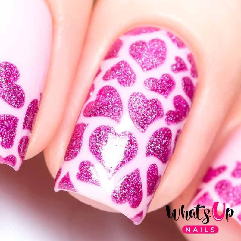 Whats Up Nails - Hearts Stencils