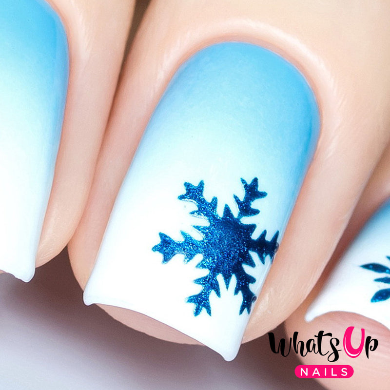 Whats Up Nails - Jolly Snowflakes Stencils, Gold