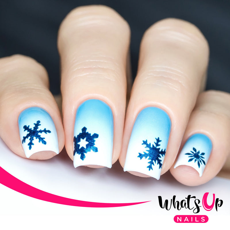 Whats Up Nails - Jolly Snowflakes Stencils, Gold