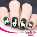 Whats Up Nails - Llama Stencils
