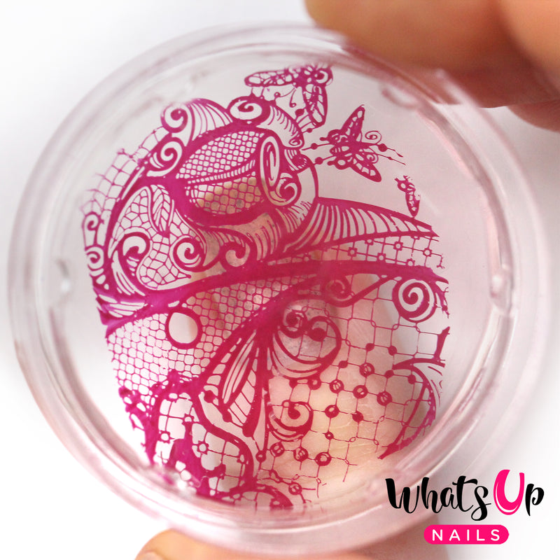 Whats Up Nails - Stamping Starter Kit (B024, Hotter than Red, Magnified Stamper)