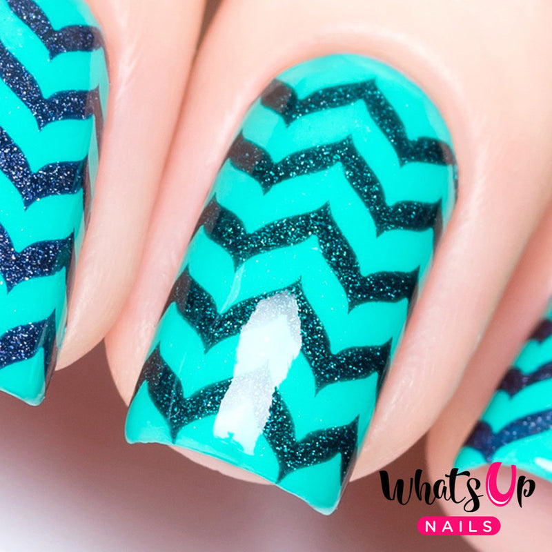 Whats Up Nails - Marbled Zig Zag Stencils
