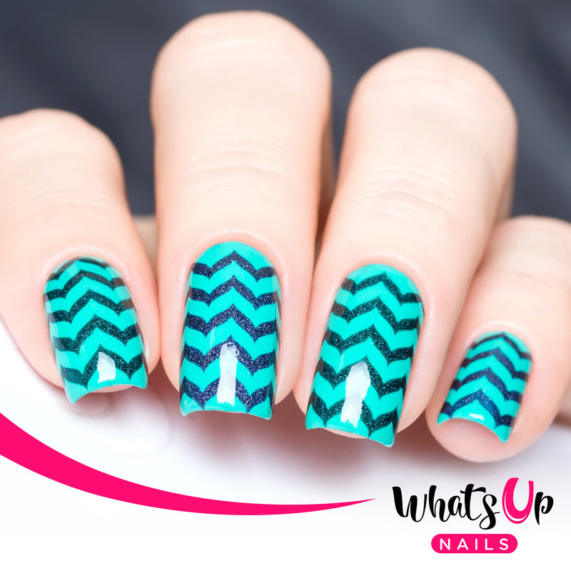 Whats Up Nails - Marbled Zig Zag Stencils