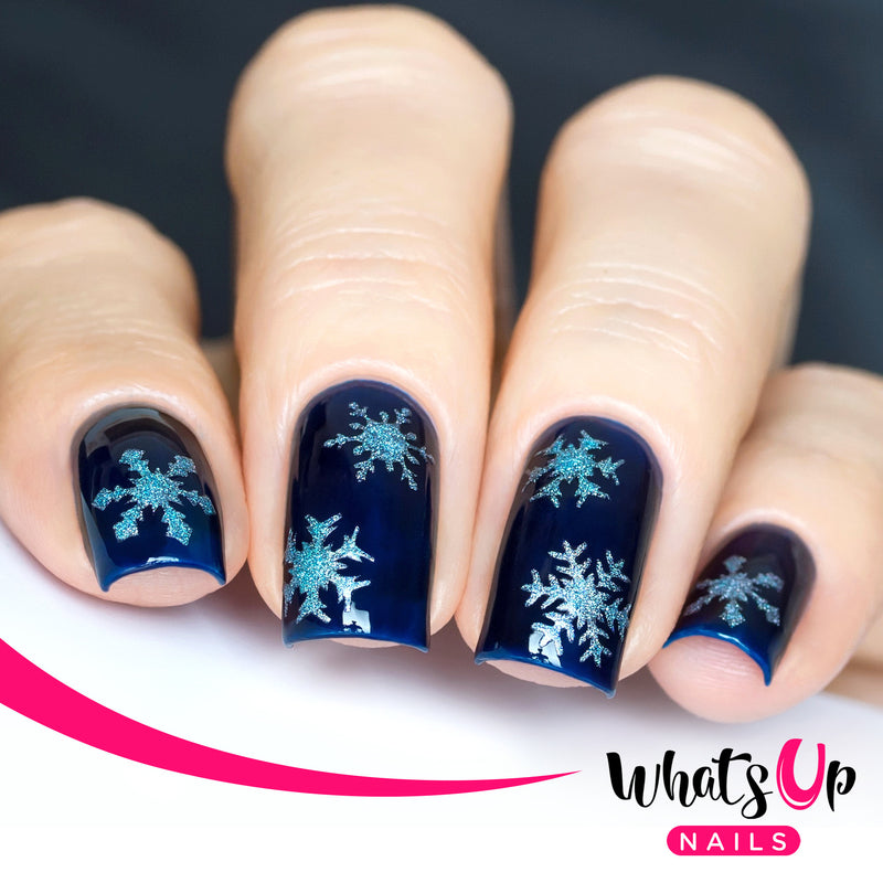 Whats Up Nails - Merry Snowflakes Stencils, Gold
