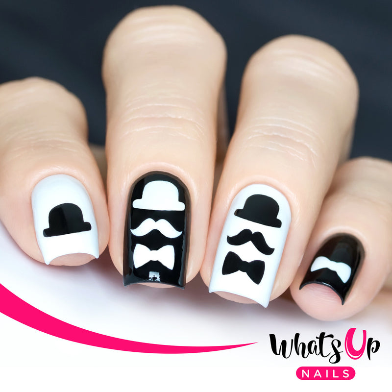 Whats Up Nails - Movember Stencils