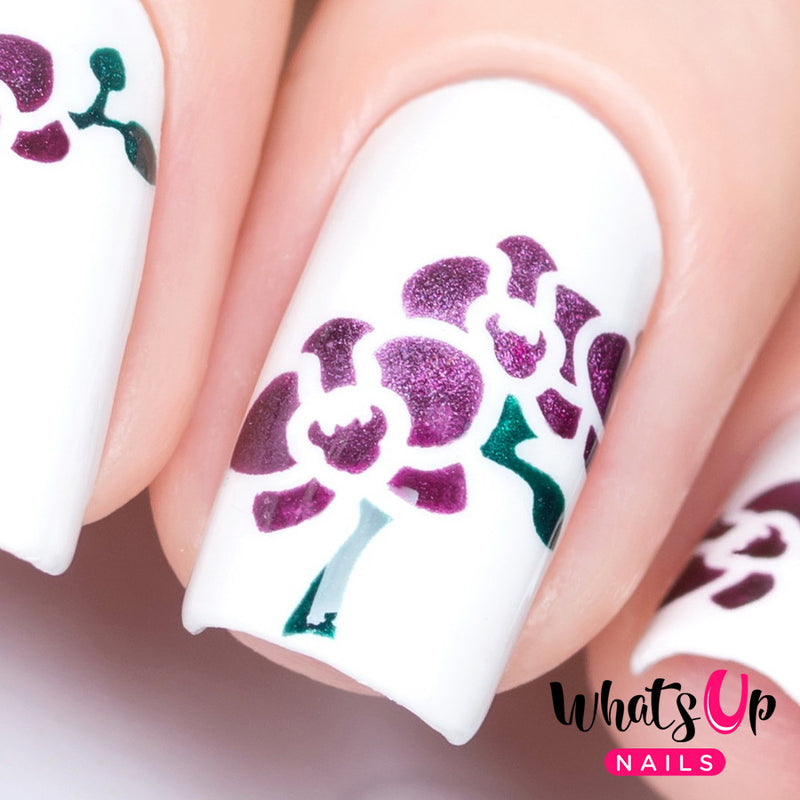 Whats Up Nails - Orchids Stencils by solo_nails