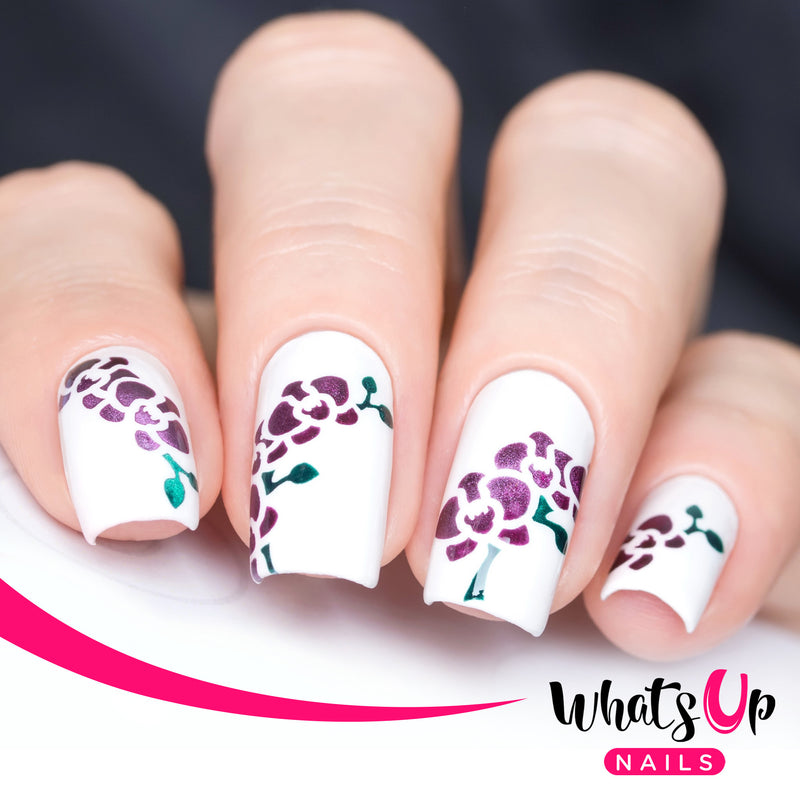 Whats Up Nails - Orchids Stencils by solo_nails