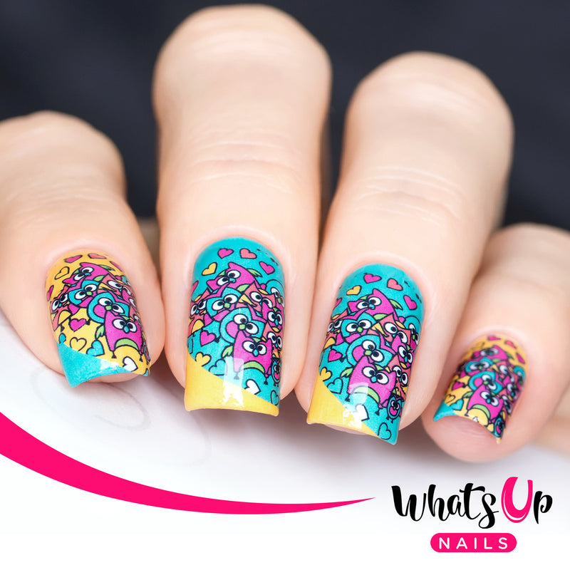 Whats Up Nails - P004 Hoot Do You Love, Blue Water Decals