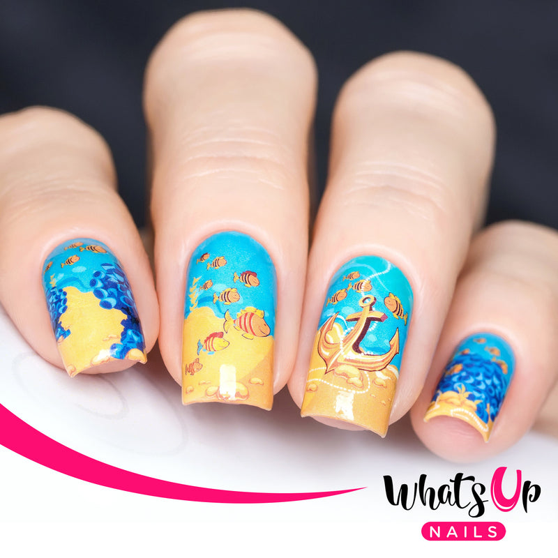 Whats Up Nails - P007 Fishin For Gold Water Decals
