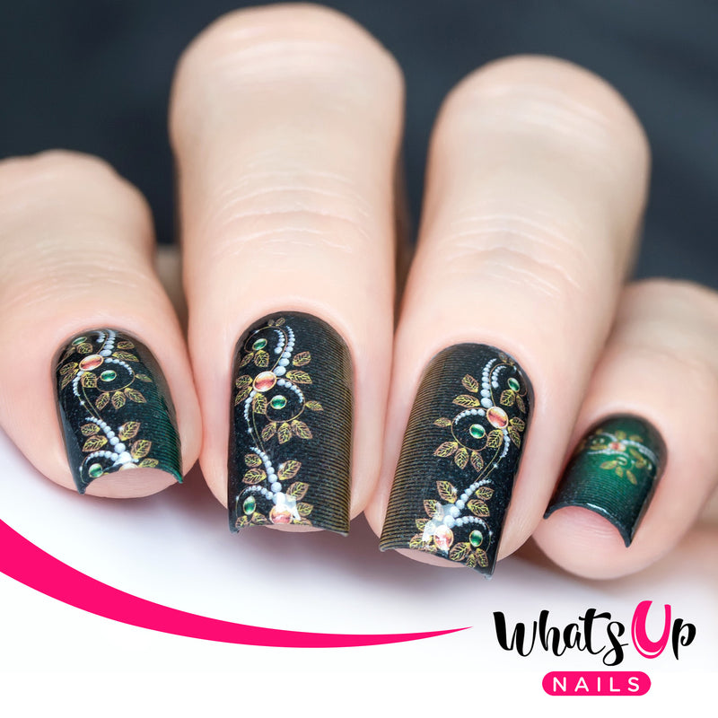 Whats Up Nails - P022 Jeweled Vines Water Decals